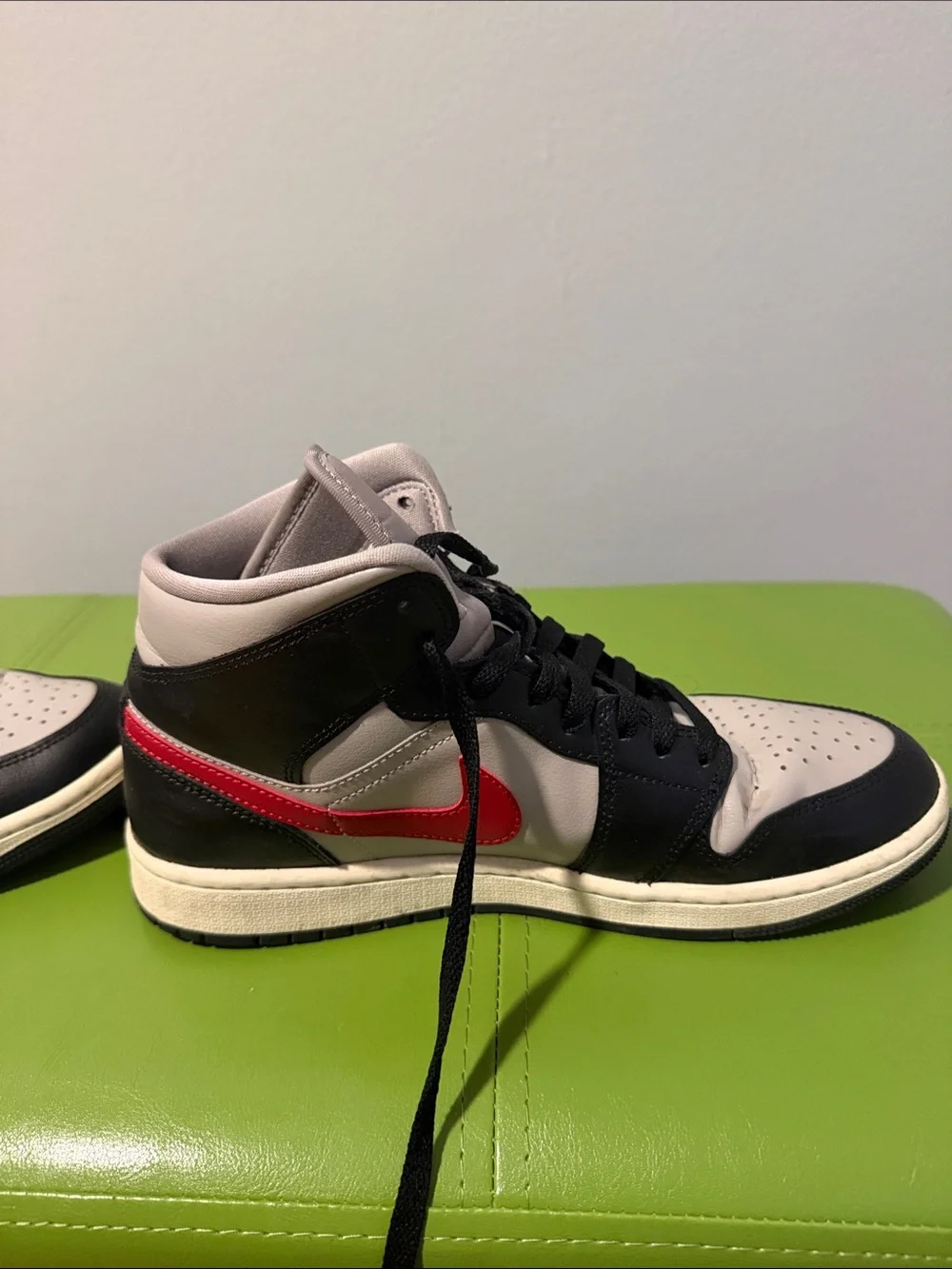 Jordan Men's High-Top Sneakers in Black, Gray & Red